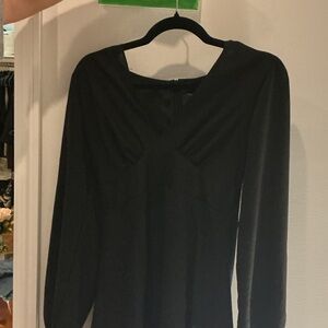 Elegant Black Long-Sleeve Dress